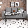 Novogratz Athena Nesting Tables in Black Marble