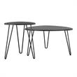 Novogratz Athena Nesting Tables in Black Marble