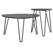 Novogratz Athena Nesting Tables in Black Marble