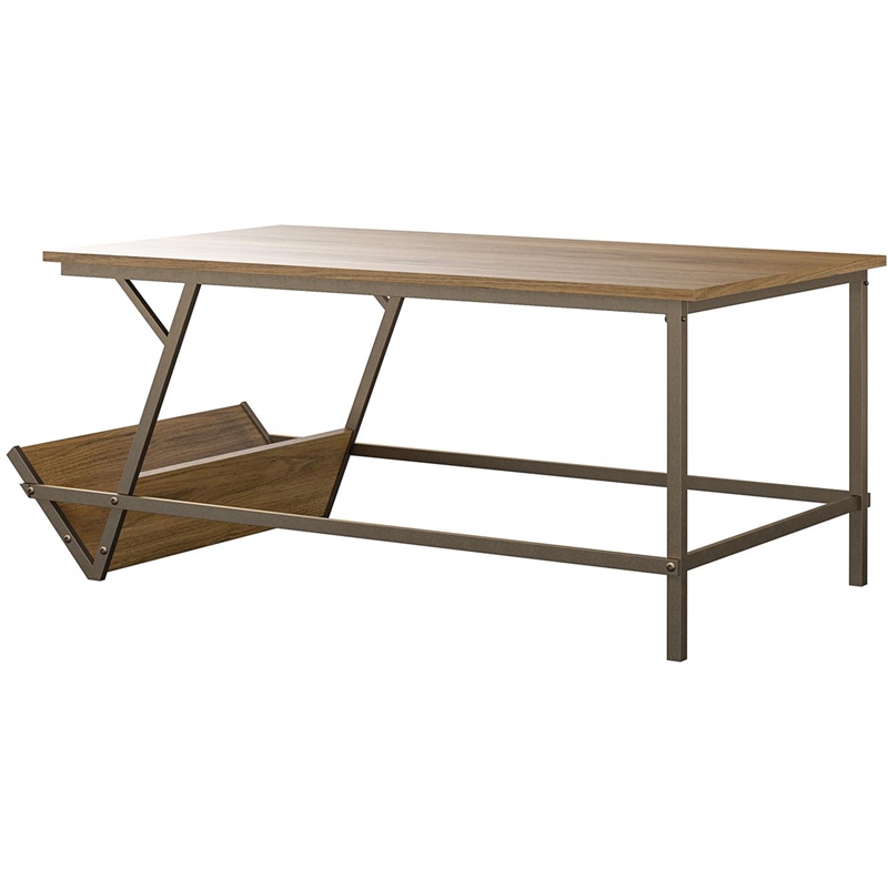 Novogratz Regal Coffee Table in Brown Walnut