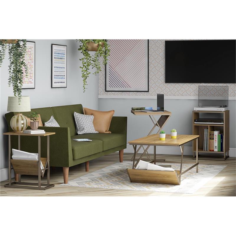 Novogratz Regal Coffee Table in Brown Walnut