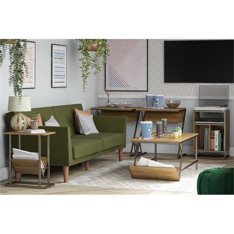 Novogratz Regal Coffee Table in Brown Walnut