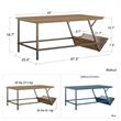 Novogratz Regal Coffee Table in Brown Walnut