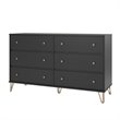 Novogratz Owen 6 Drawer Dresser in Black