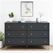 Novogratz Owen 6 Drawer Dresser in Black