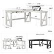 Ameriwood Home Crestwood Lift Top L Desk in Black