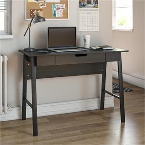 ameriwood home oxford computer desk with drawer in black oak