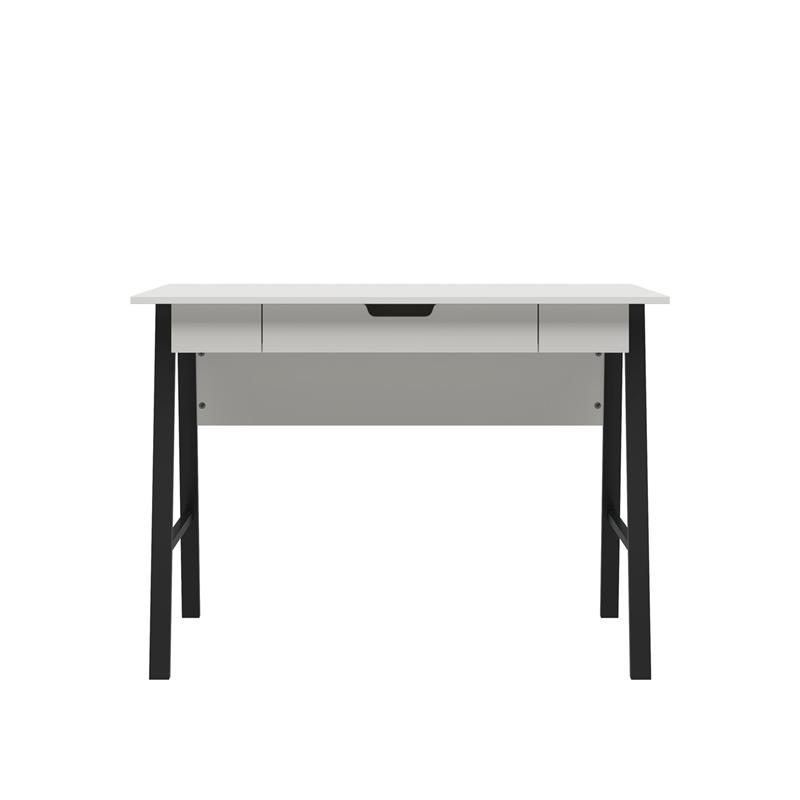 Ameriwood Home Oxford Computer Desk with Drawer in White/Black