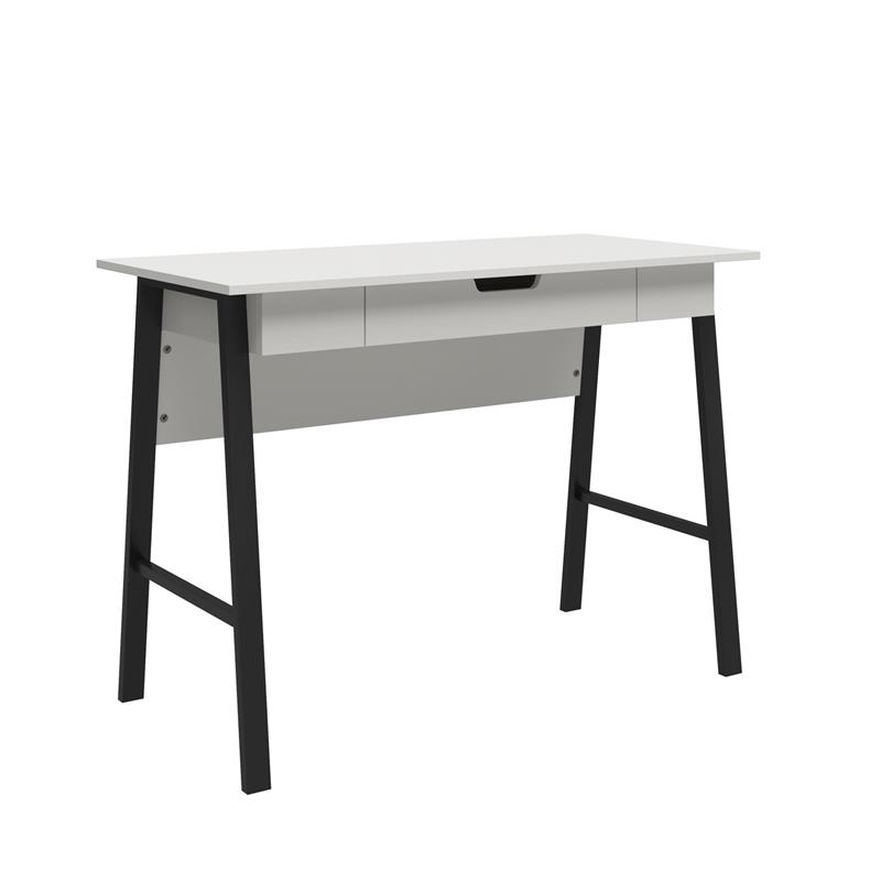 Ameriwood Home Oxford Computer Desk with Drawer in White/Black