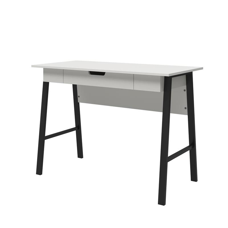 Ameriwood Home Oxford Computer Desk with Drawer in White/Black
