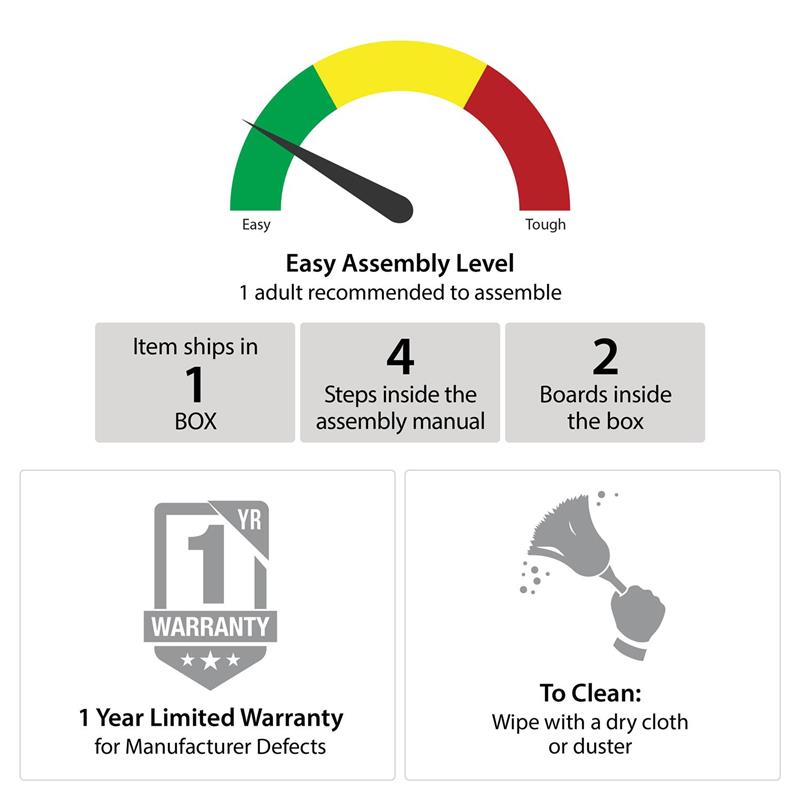 Ameriwood Home Oxford Computer Desk with Drawer in Walnut