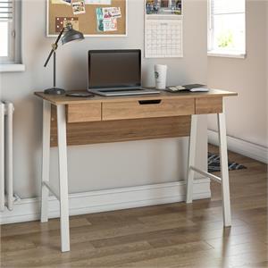 ameriwood home oxford computer desk with drawer in walnut