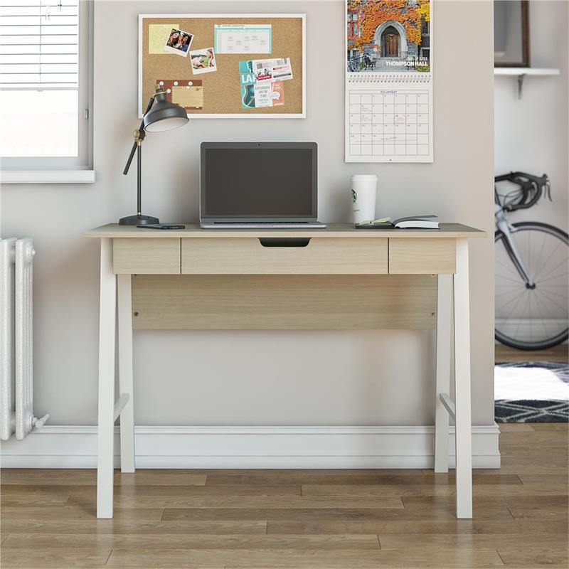 Ameriwood Home Oxford Computer Desk with Drawer in Pale Oak