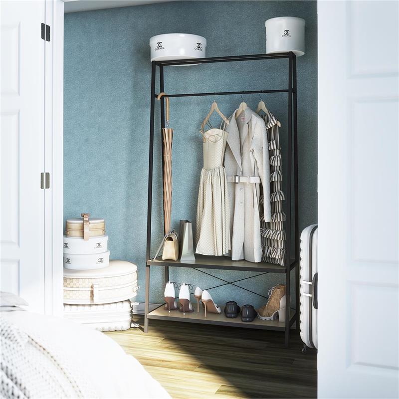 Ameriwood Home Drexel Closet Storage Rack in Pale Oak