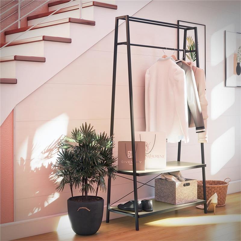 Ameriwood Home Drexel Closet Storage Rack in Pale Oak