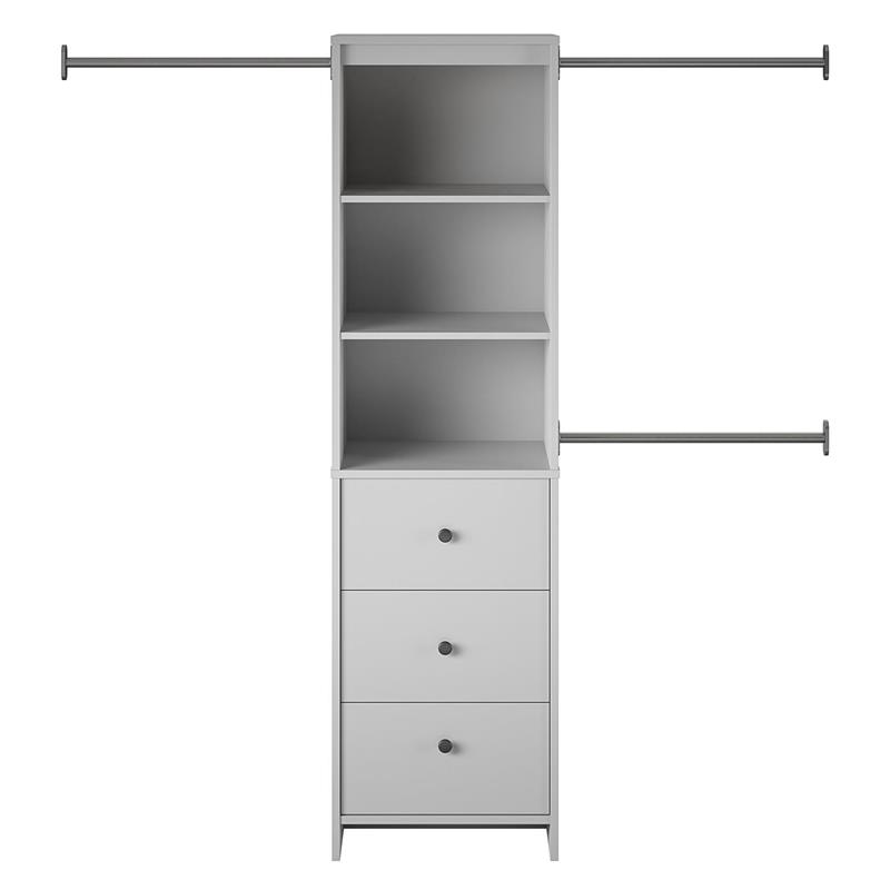 Systembuild Beckett Closet Storage Organizer in Dove Gray