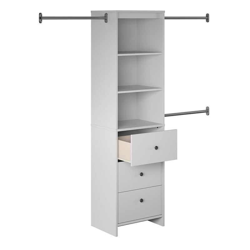 Systembuild Beckett Closet Storage Organizer in Dove Gray