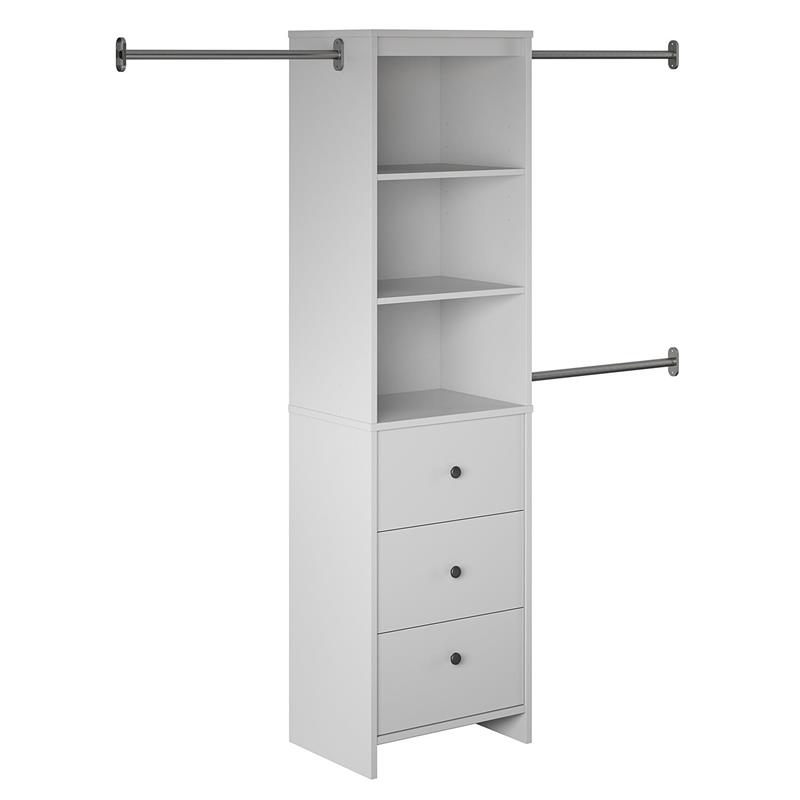 Systembuild Beckett Closet Storage Organizer in Dove Gray