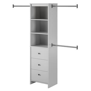 Systembuild Beckett Closet Storage Organizer in Dove Gray