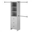 Systembuild Beckett Closet Storage Organizer in Dove Gray