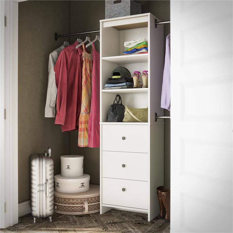 Systembuild Beckett Closet Storage Organizer in White