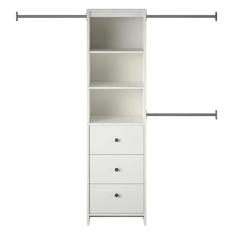 Systembuild Beckett Closet Storage Organizer in White