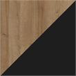 Ameriwood Home Mateo Fireplace with Mantel in Black with Natural Mantel