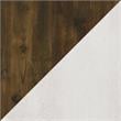 Ameriwood Home Mateo Fireplace with Mantel in Ivory Oak with Rustic Mantel
