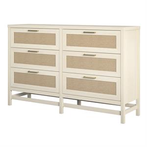 ameriwood home lennon 6 drawer dresser in ivory oak
