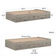 Little Seeds Sierra Ridge Levi Twin Bed with Storage in Light Walnut