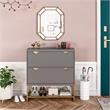 CosmoLiving by Cosmopolitan Brielle Entryway Shoe Storage in Graphite Gray