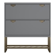 CosmoLiving by Cosmopolitan Brielle Entryway Shoe Storage in Graphite Gray