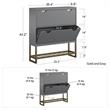 CosmoLiving by Cosmopolitan Brielle Entryway Shoe Storage in Graphite Gray