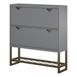 CosmoLiving by Cosmopolitan Brielle Entryway Shoe Storage in Graphite Gray