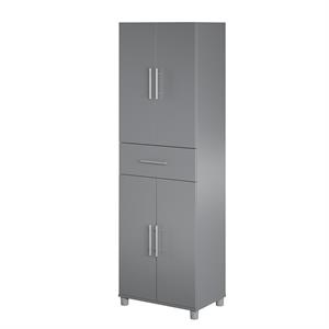 systembuild evolution camberly 4 door/1 drawer storage cabinet in graphite gray
