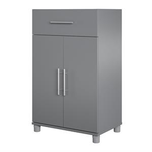 systembuild evolution camberly 2 door/1 drawer storage cabinet in graphite gray