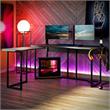 NTense Quest Gaming L Desk with CPU Stand in Gray