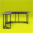 NTense Quest Gaming L Desk with CPU Stand in Gray