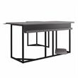 NTense Quest Gaming L Desk with CPU Stand in Gray
