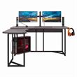 NTense Quest Gaming L Desk with CPU Stand in Gray