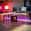NTense Quest Gaming L Desk with CPU Stand in White