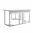 NTense Quest Gaming L Desk with CPU Stand in White