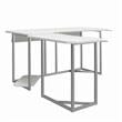 NTense Quest Gaming L Desk with CPU Stand in White