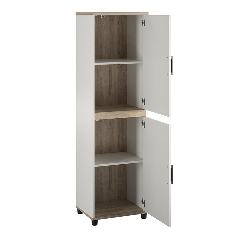 SystemBuild Whitmore 2 Door Kitchen Pantry Cabinet in White