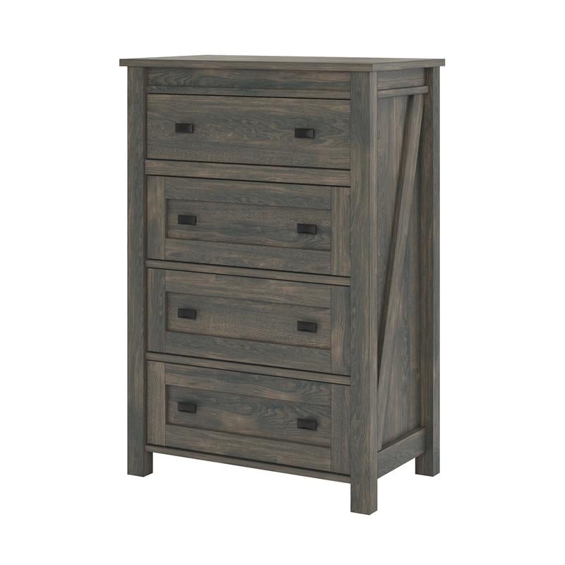 Ameriwood Home Farmington 4 Drawer Dresser in Weathered Oak