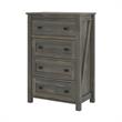 Ameriwood Home Farmington 4 Drawer Dresser in Weathered Oak