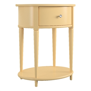 ameriwood home aurora end table in pale yellow