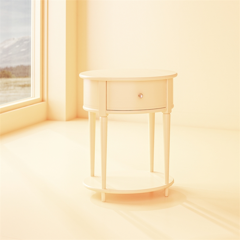 Ameriwood Home Aurora End Table in Pale Yellow
