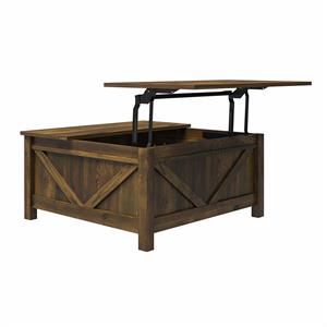 ameriwood home farmington lift-top coffee table in rustic