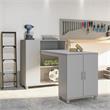 SystemBuild Evolution Lory Hobby and Craft Desk with Storage Cabinet in Gray